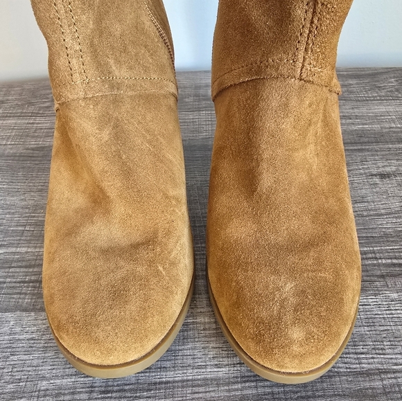 Koolaburra by UGG Samiah Chestnut Brown Suede Leather Heeled Bootie Boot SZ 8 - Picture 7 of 13